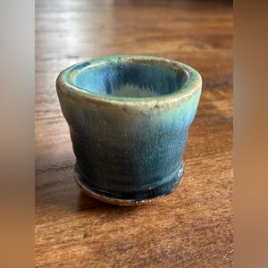 Handmade Ceramic Cup Mug Blue-Green Sea Foam Pottery